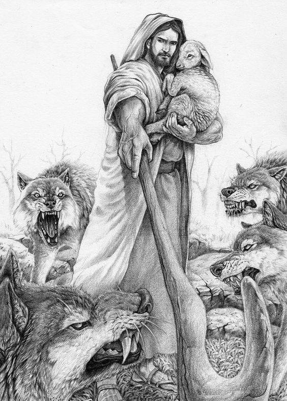 jesus with wolves